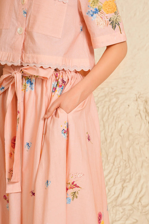 Soft Bloom Skirt Set
