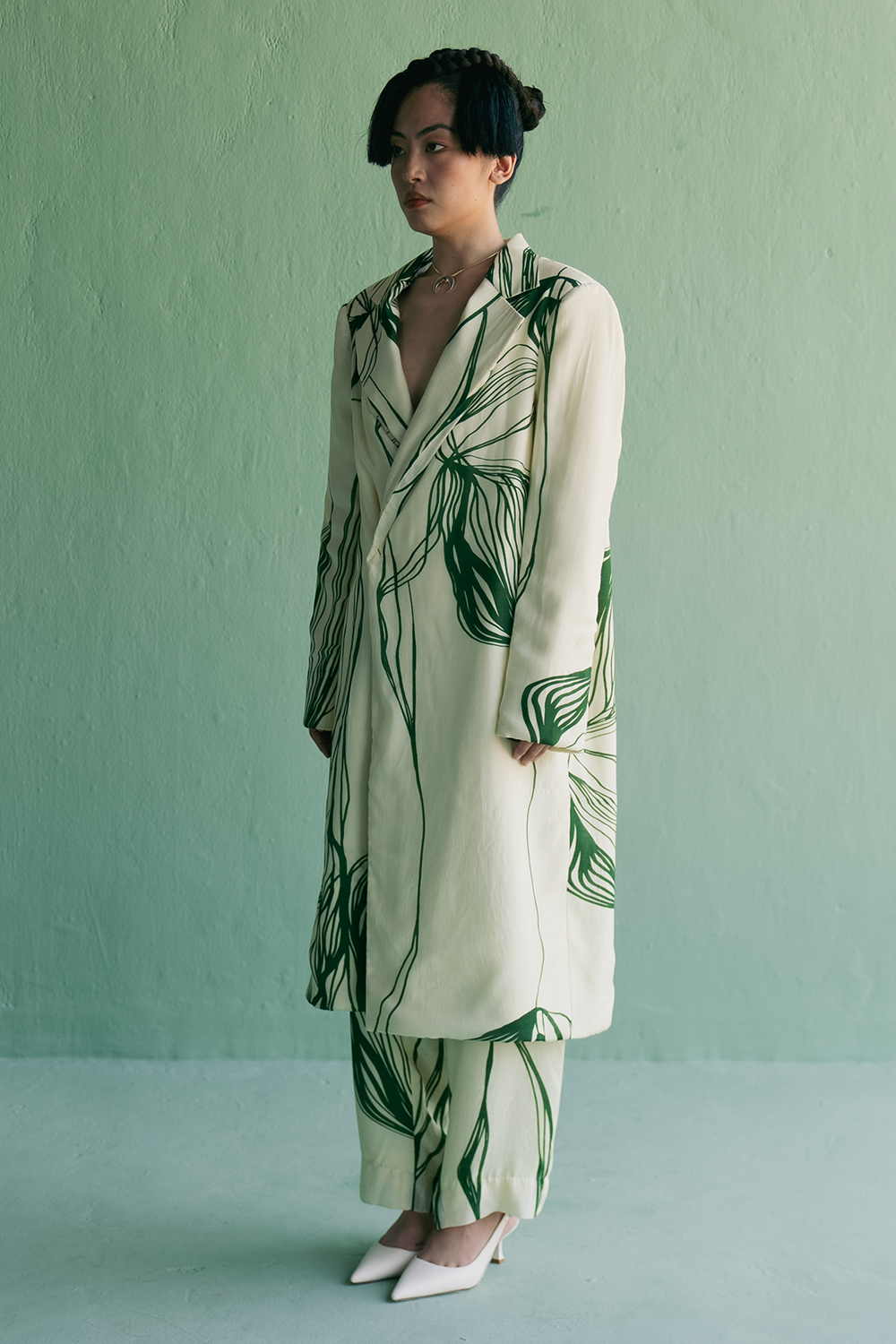 Green Lines Trench Set