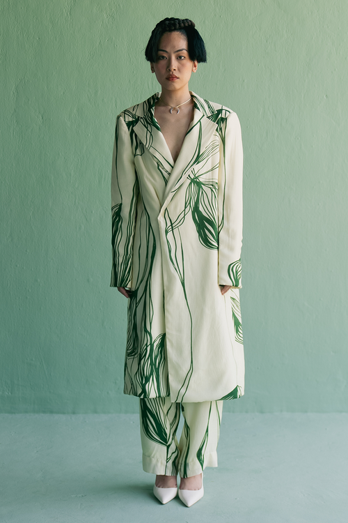 Green Lines Trench Set