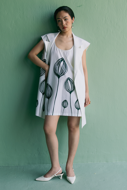 Tulip Dress with Oversized Blazer
