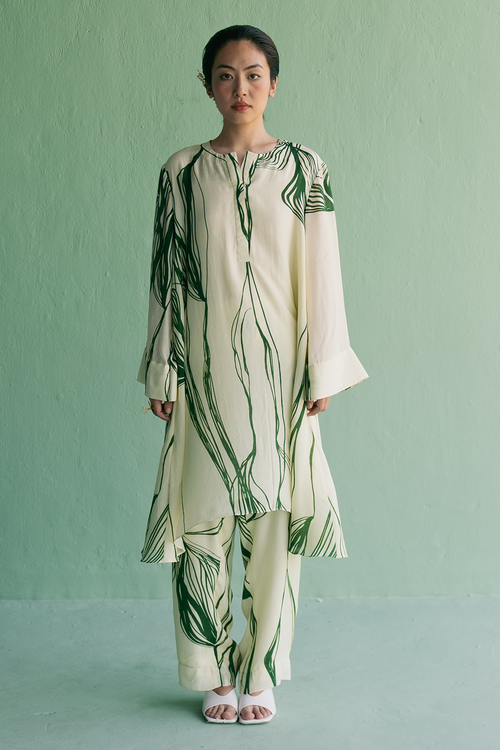 Green Lines A-Line Suit