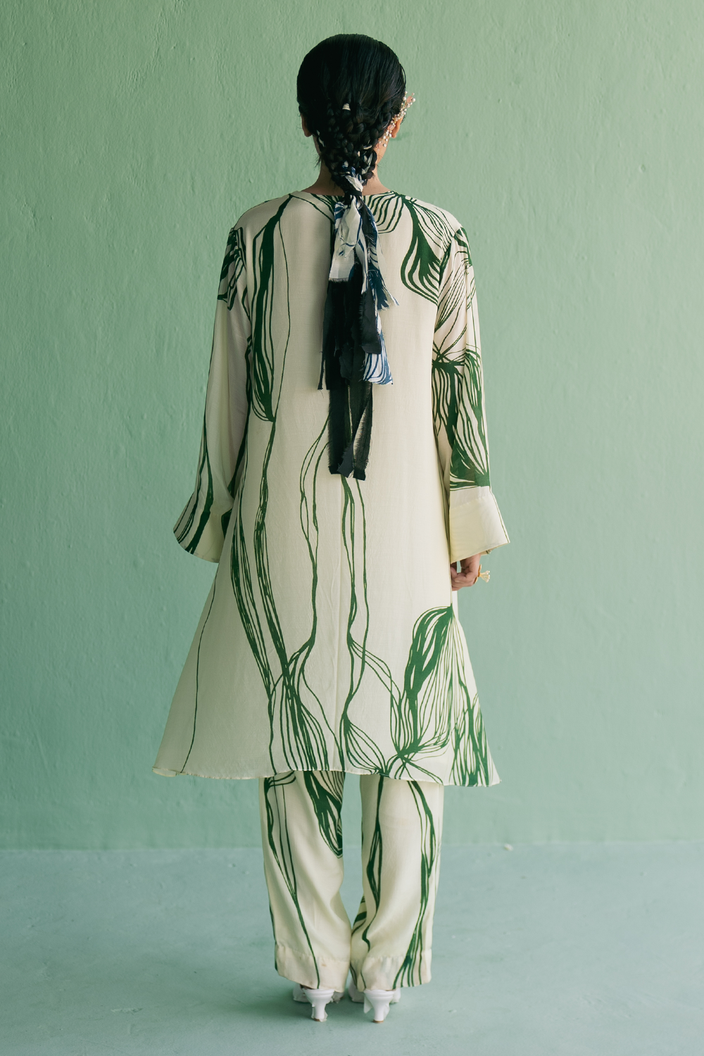 Green Lines A-Line Suit