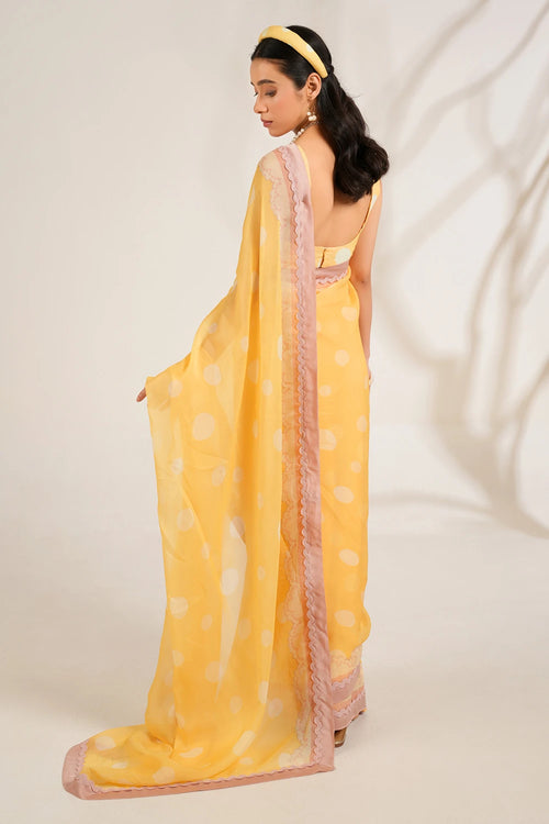 Marigold Saree Set Without Blouse