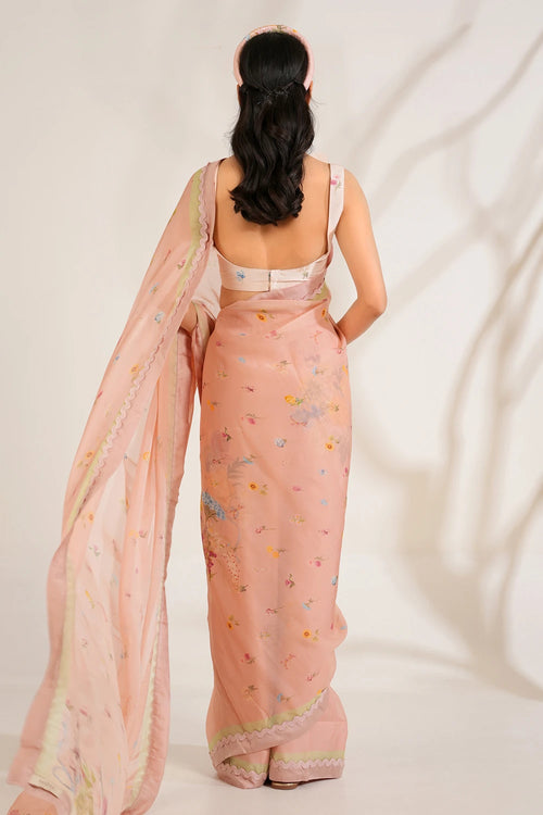 English Summer Saree Set Without Blouse