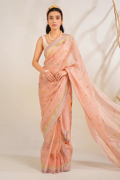 English Summer Saree Set Without Blouse