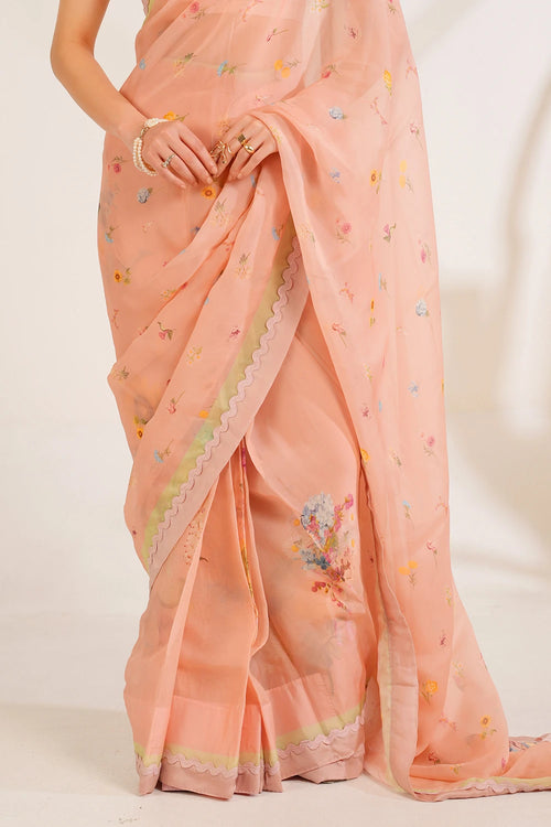 English Summer Saree Set Without Blouse