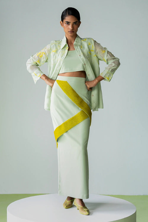 Celadon Twist Skirt