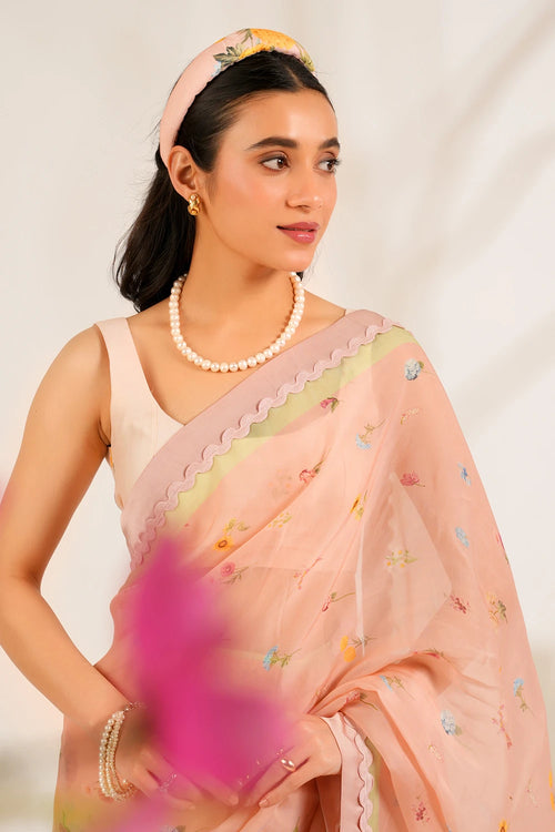 English Summer Saree Set Without Blouse