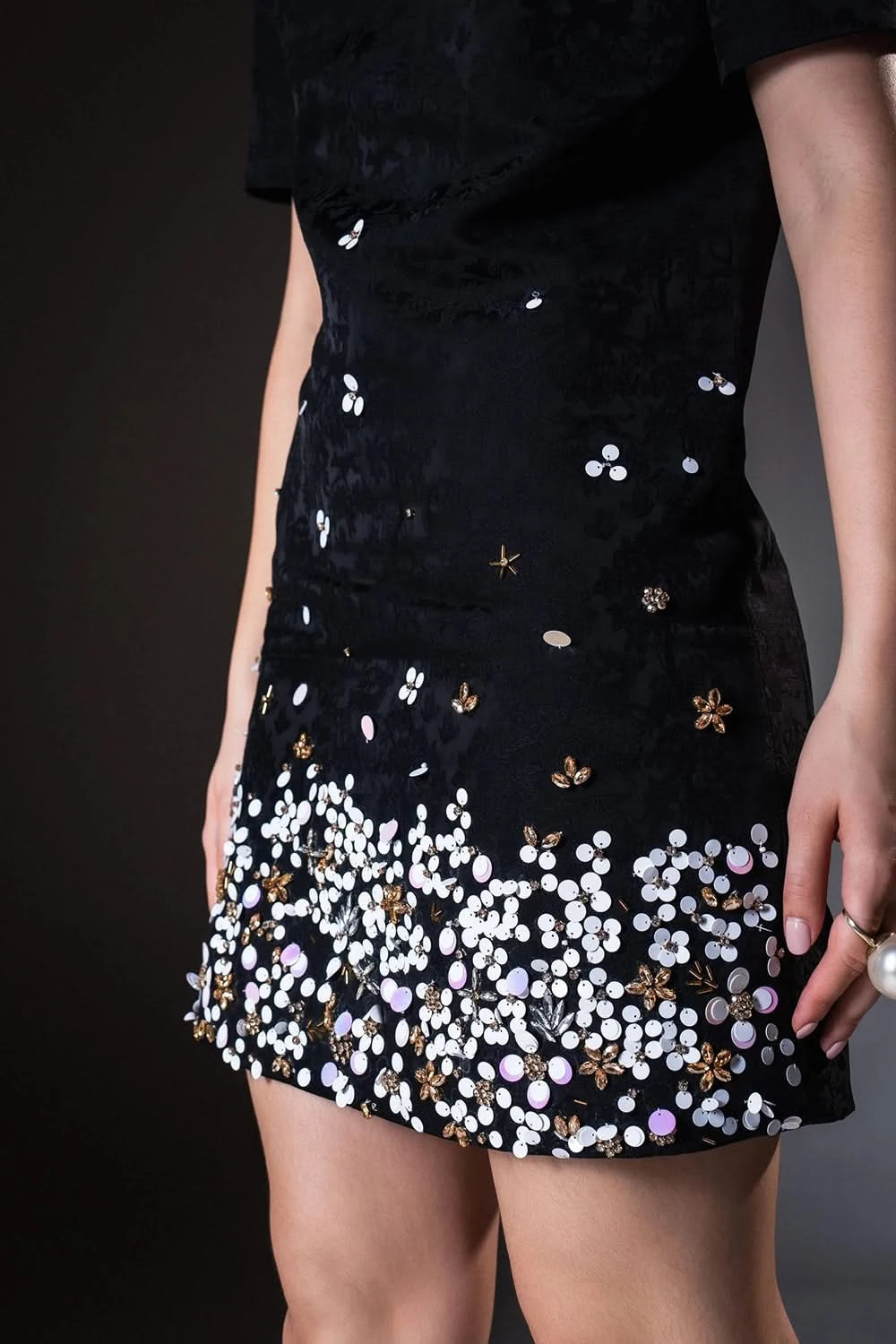 black embroidered shift dress Bottega Veneta Floral Cutwork Embroidered Shift Dress, Blue/Black, Women's, 40 IT (4 US), Casual & Work Dresses Shift Dresses