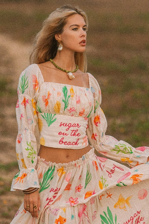 Sugar On The Beach Corset Top
