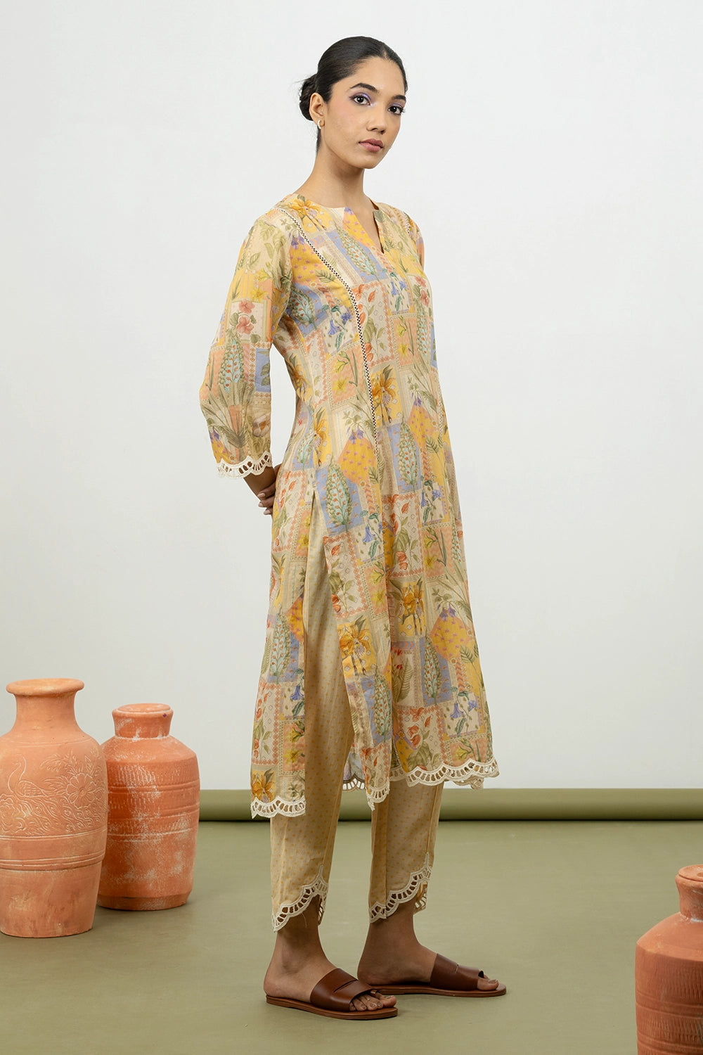 Fig Lemon Kurta Set