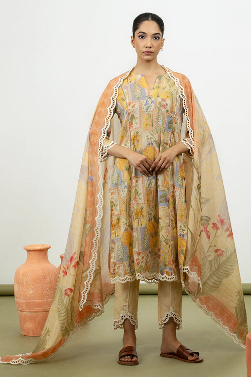 Fig Lemon Kurta Set