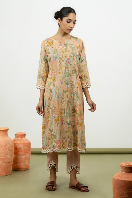 Fig Pink Kurta Set