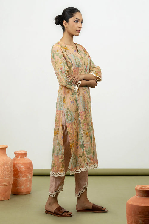 Fig Pink Kurta Set