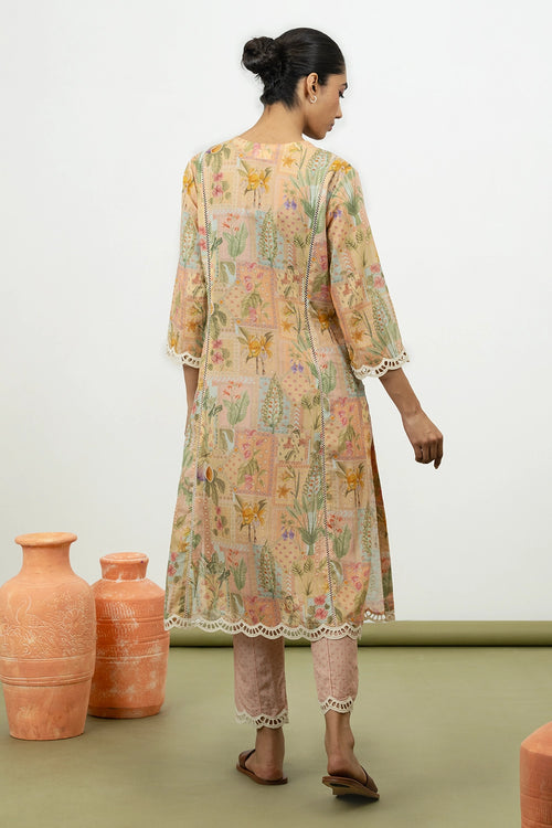 Fig Pink Kurta Set