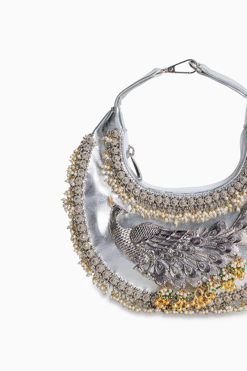 Mayura Silver Handbag