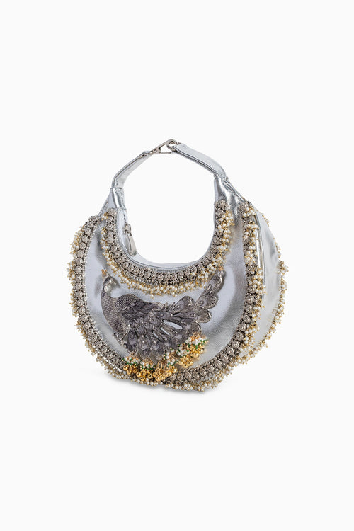 Mayura Silver Handbag