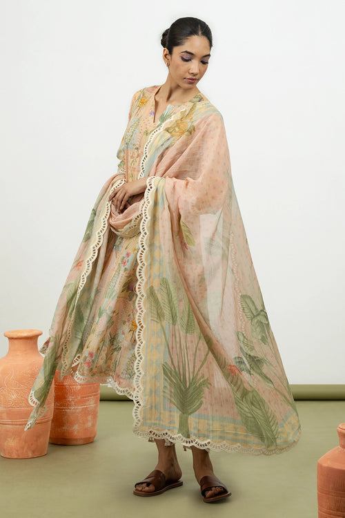Fig Pink Kurta Set