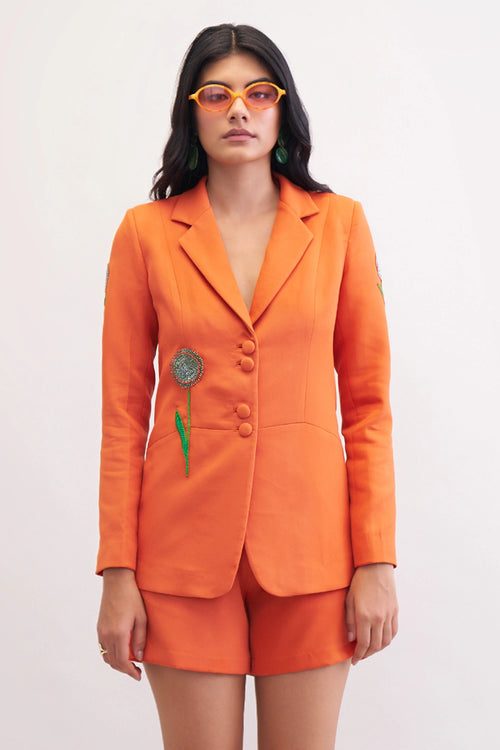 Sunset Orange Sassy Blazer