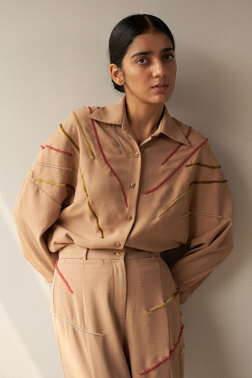 Pinch Lines Shirt and Straight Trouser