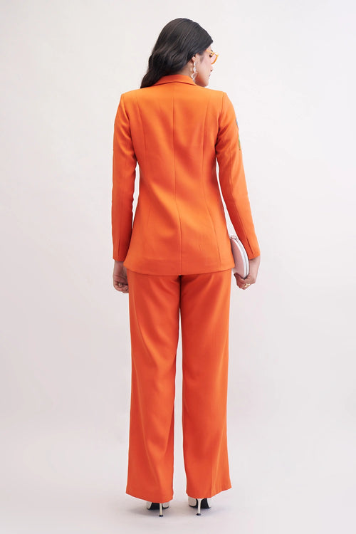 Sunset Orange Sassy Pant Suit