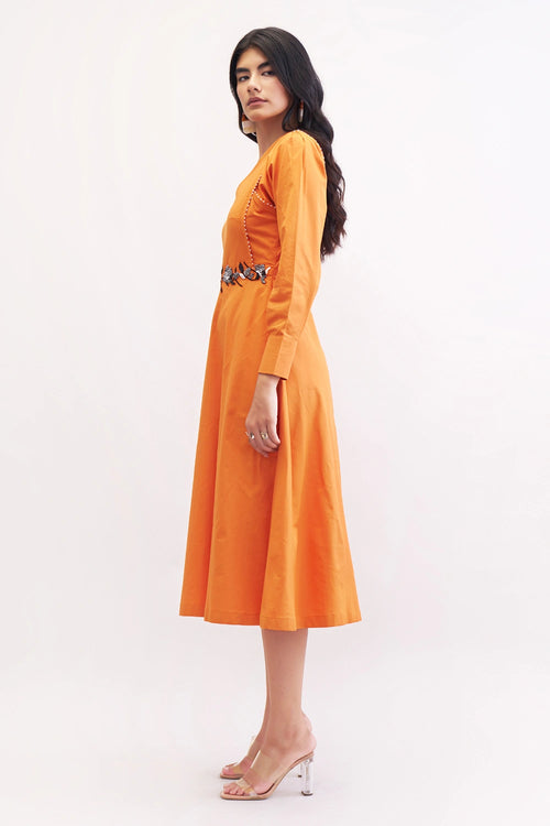 Sunset Orange Tangerine Dress