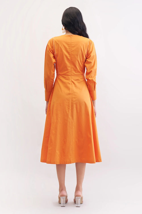 Sunset Orange Tangerine Dress