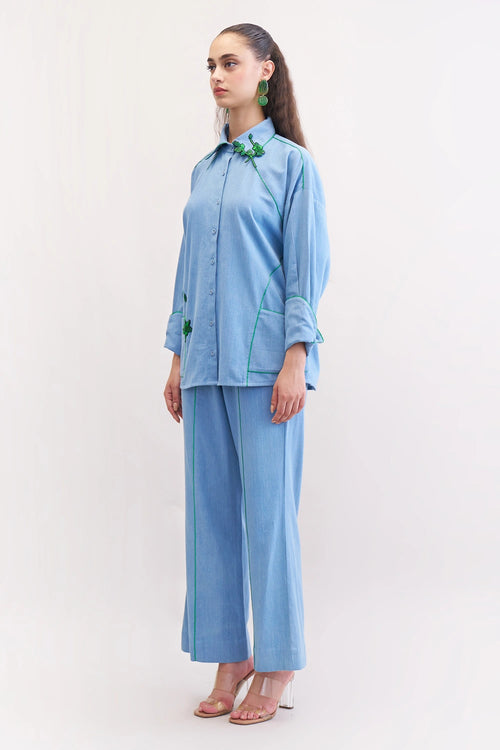Denim Blue Skyway Co-ord Set