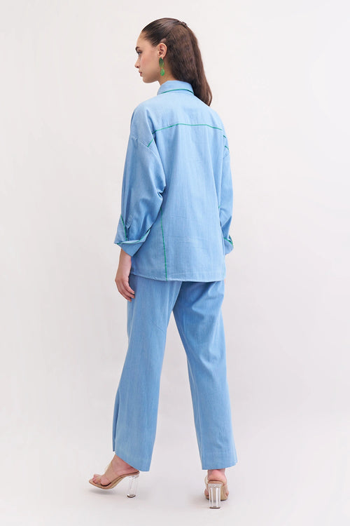 Denim Blue Skyway Co-ord Set