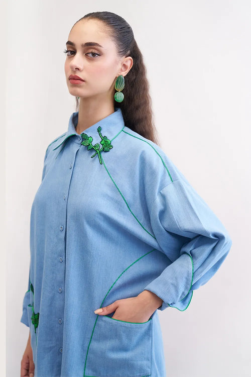 Denim Blue Skyway Co-ord Set