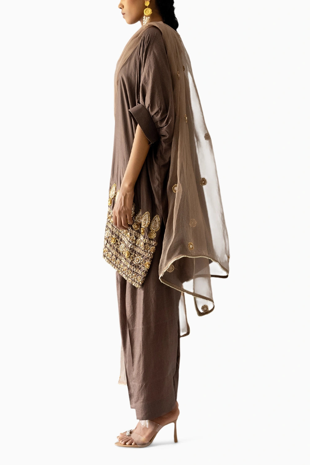 Brown Kaftan Suit