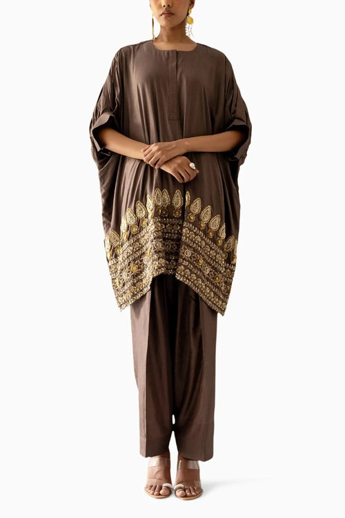 Brown Kaftan Suit