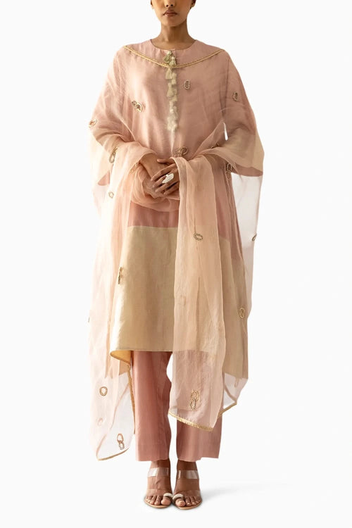Pink A line Tissue Suit