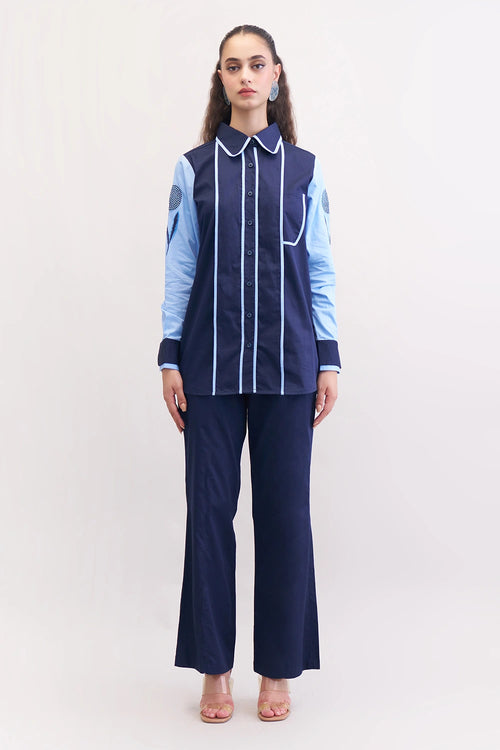 Navy Shery Co-ord Set
