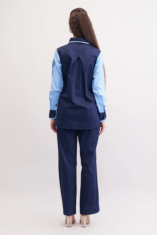 Navy Shery Co-ord Set
