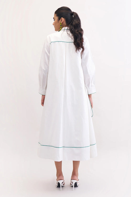 White Escape Dress With Jacket