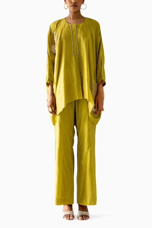 Lime Green Kaftan Coord