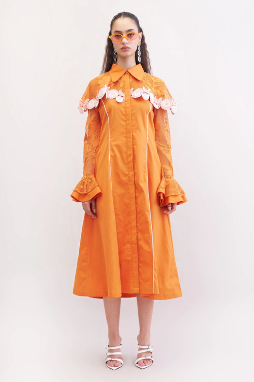 Sunset Orange Mirame Dress