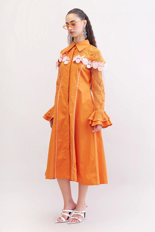 Sunset Orange Mirame Dress