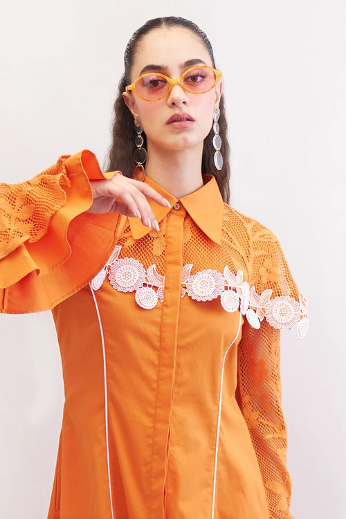 Sunset Orange Mirame Dress