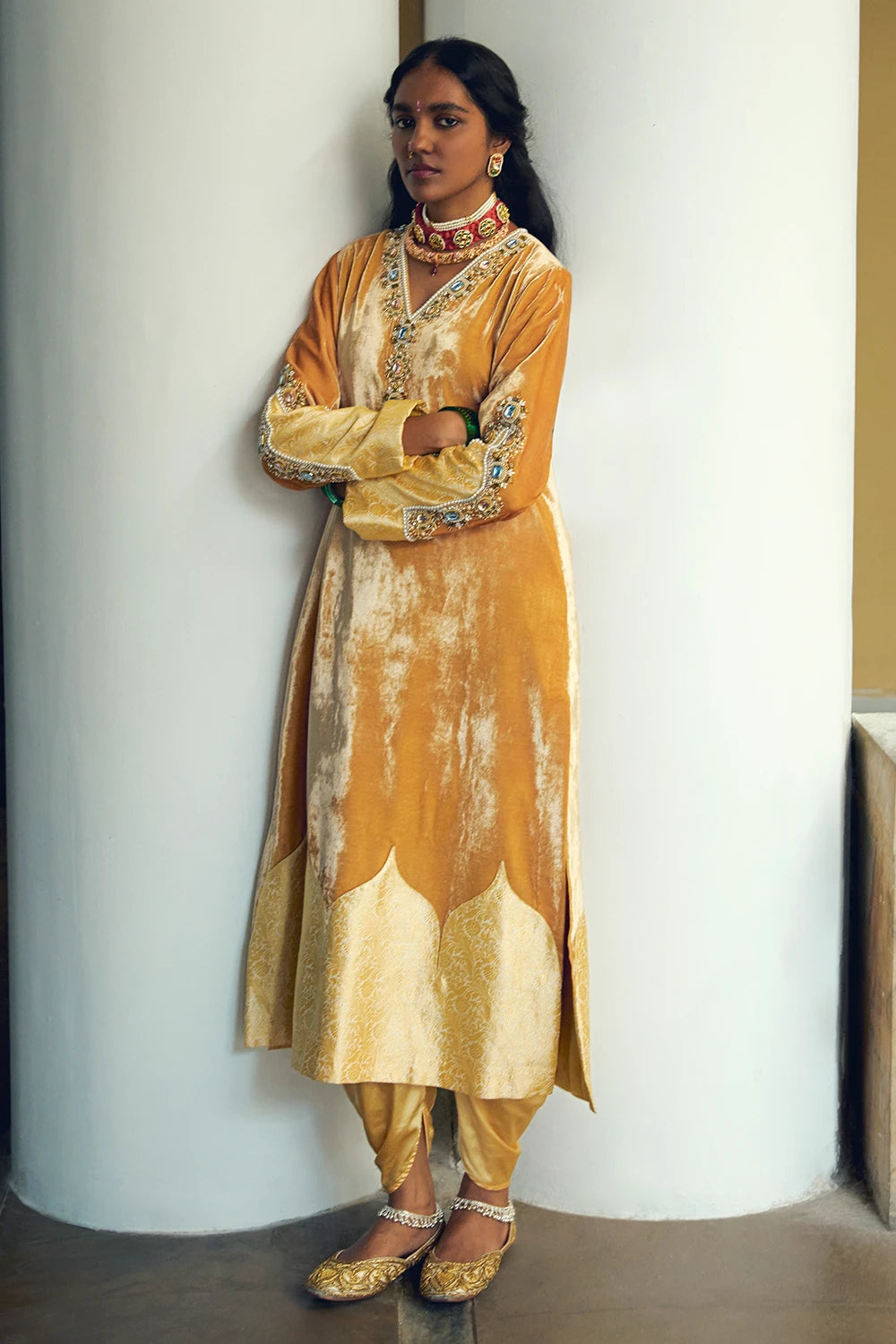 Arq Velvet Kurta Set