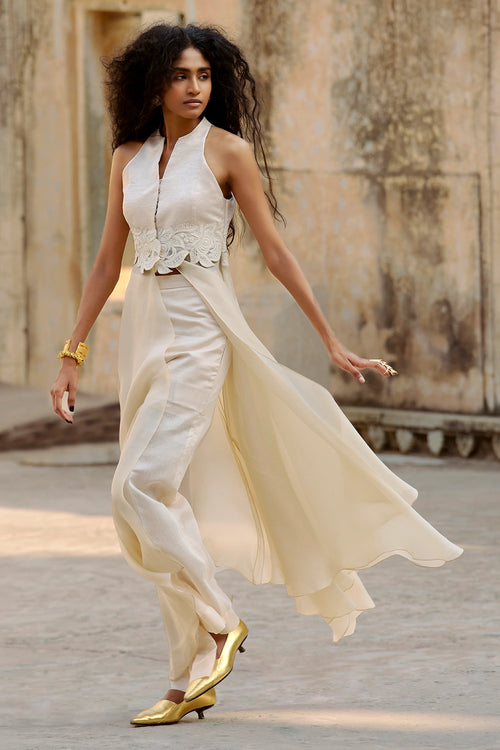 Ivory Zehra Top Paired With Horizon Pants