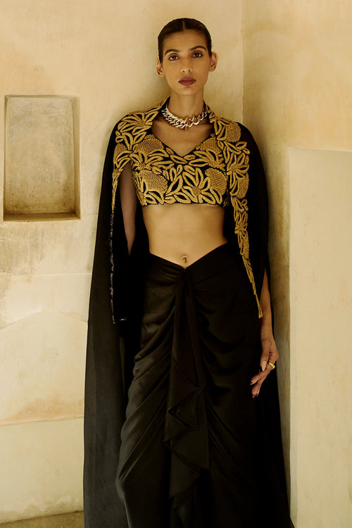 Black Gold Noira Cape Set 