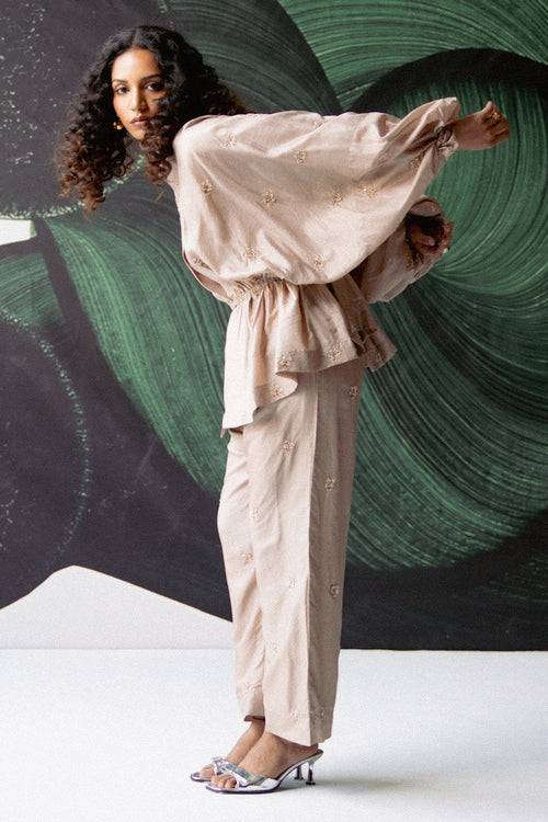 Soft Beige Jacket Set