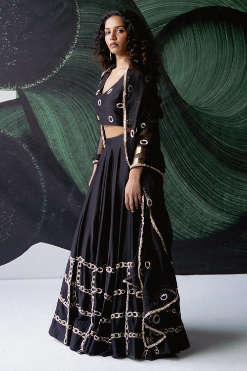 Black Lehenga Set