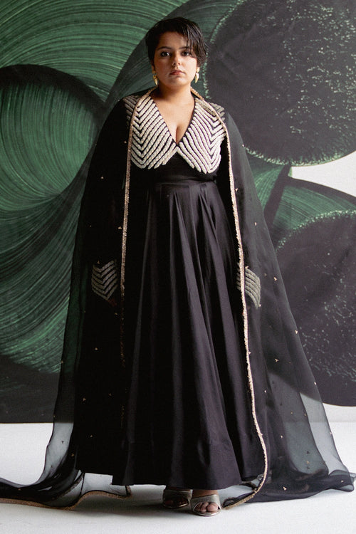 Black Anarkali Kurta Set
