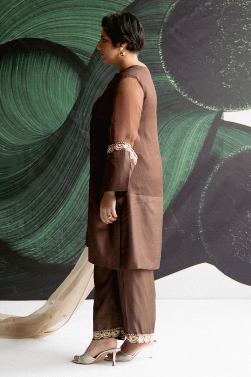 Brown Kurta Set