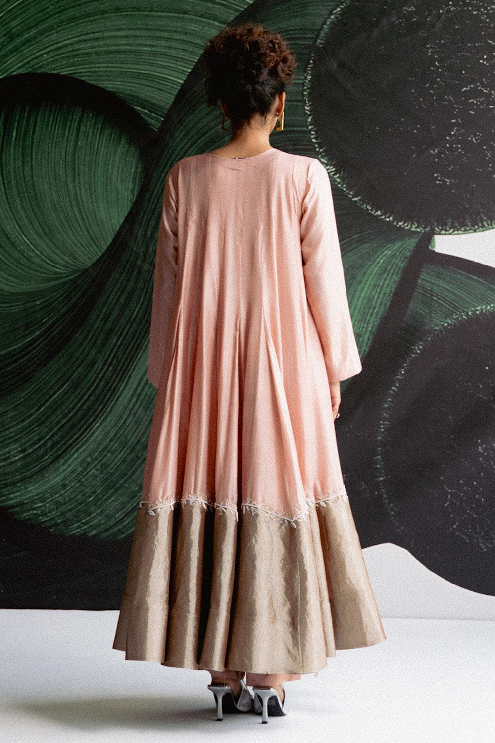 Pink Anarkali Kurta Set