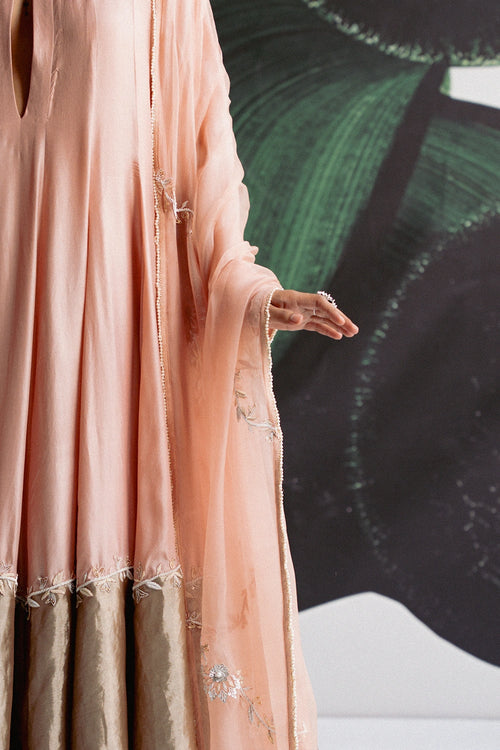 Pink Anarkali Kurta Set
