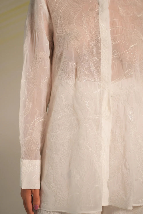 White Mystic Shirt And Trousers Set